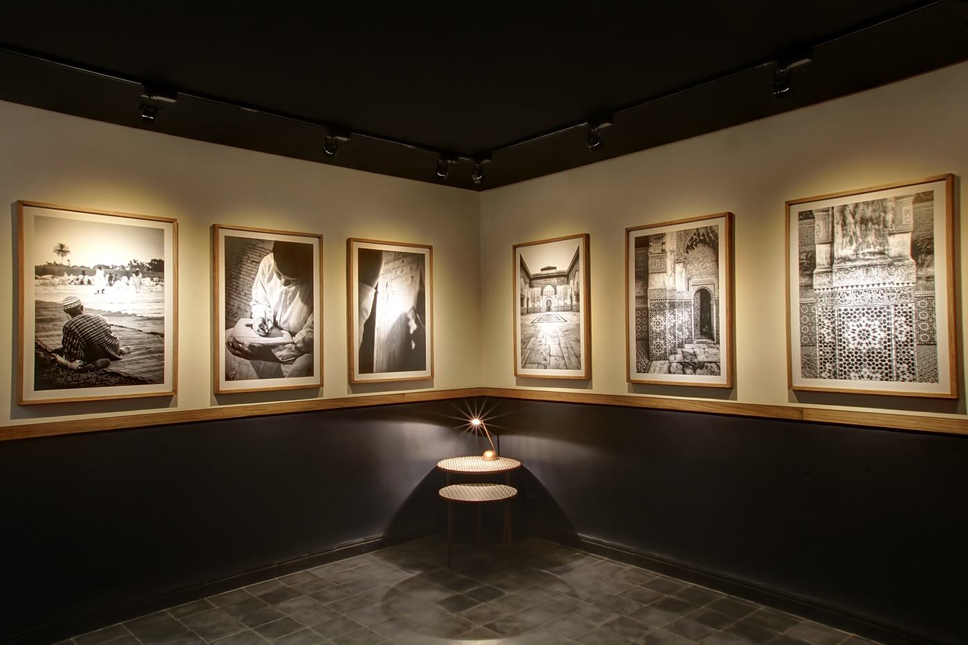Black-and-white photography exhibition in the gallery